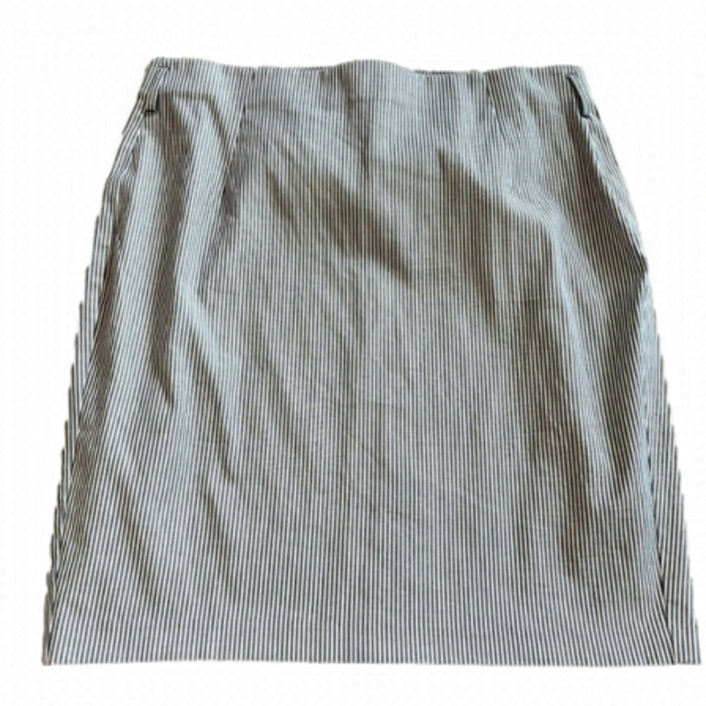 LANE BRYANT Plus Size Cotton Pencil Skirt, Railroad Stripe, Size 22